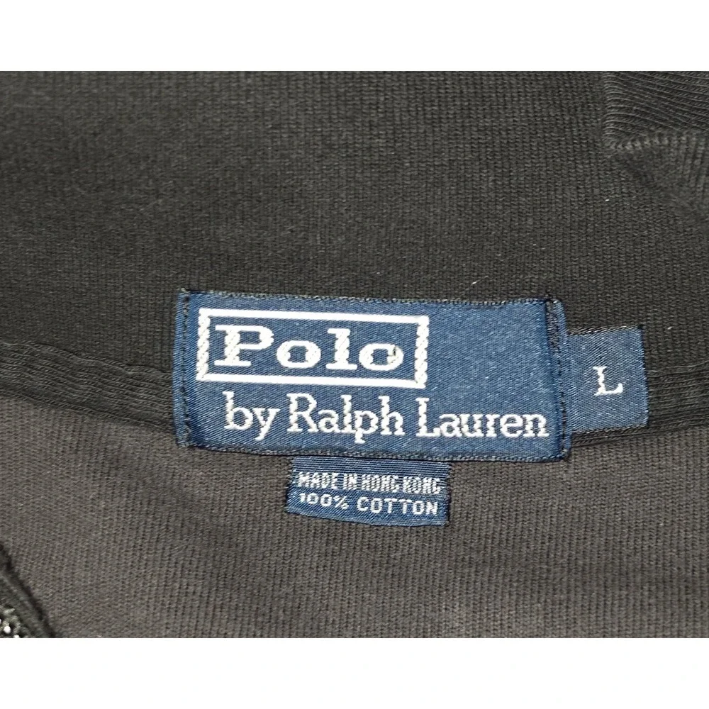 Vintage Polo Ralph Lauren Terry Cloth Track Jacket Large Preppy Outdoor 80s‎